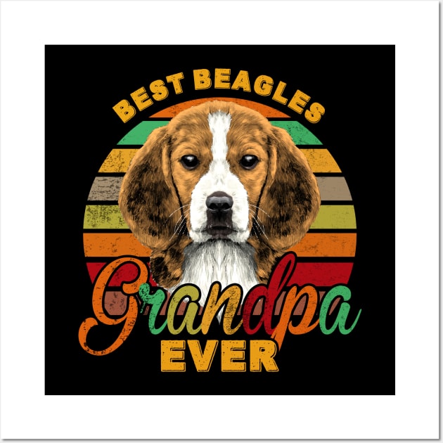Best Beagles Grandpa Ever Wall Art by franzaled